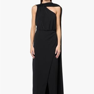 Black Halo One-Shoulder Black Gown